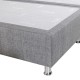 Κρεβάτι με επένδυση γκρι ύφασμα  GONDRY για στρώμα 160x200cm 