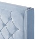 Κρεβάτι διπλό ANNONA σε γαλάζιο βελούδο κατάλληλο για στρώμα 160x200cm