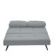 Διθέσιος καναπές κρεβάτι σε ανοιχτό γκρι χρώμα διαστάσεων 150x91x90cm σειρά GAEL 
