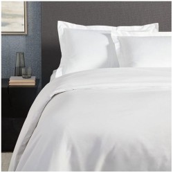 Παπλωματοθήκη μονή 160x240cm ελληνικής ραφής με σύνθεση 52%βαμβάκι-48%πολυέστερ σε λευκό χρώμα