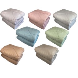 Πάπλωμα μονό σατέν ριγέ "Petrol" με γέμιση πολυεστερική ψημένη βάτα 350γρ διαστάσεων 160x240cm