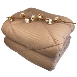 Πάπλωμα μονό σατέν ριγέ "Cigar" με γέμιση πολυεστερική ψημένη βάτα 350gr διαστάσεων 160x240cm