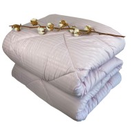 Πάπλωμα υπέρδιπλο σατέν ριγέ "Lilac" με γέμιση πολυεστερική ψημένη βάτα 350gr διαστάσεων 220x240cm