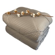 Πάπλωμα υπέρδιπλο σατέν ριγέ διαστάσεων 220x240cm σε χρώμα "Dark Grey"