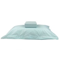 Σεντόνι μονό με λάστιχο πεννιέ σε χρώμα μέντας διαστάσεων 1.00x2.00+0.40cm 100% βαμβάκι