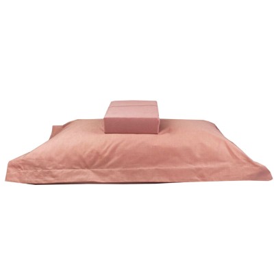 Σεντόνι υπέρδιπλο με λάστιχο πεννιέ σε ροζ χρώμα διαστάσεων 1.80x2.00+0.40cm 100% βαμβάκι