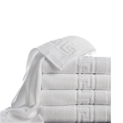 Πετσέτα μπάνιου λευκή μαίανδρος διαστάσεων 70x140cm 500gsm 100% βαμβάκι πεννιέ