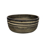Μπωλ ξύλινο φ18xΥ8cm από 100% ίνες Bamboo σειρά NATURAL BLACK της MARVA