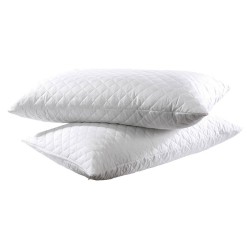 Ζεύγος καπιτονέ προστατευτικές μαξιλαροθήκες 4100 σε χρώμα λευκό διαστάσεων 50x70cm 