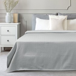 Κουβέρτα King Size Jacquard διαστάσεων 260x270cm σε γκρι χρώμα 