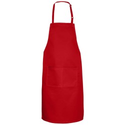 Επαγγελματική ολόσωμη ποδιά σε χρώμα κόκκινο διαστάσεων 94x75cm