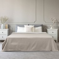 Κουβέρτα King Size Jacquard διαστάσεων 260x270cm στο χρώμα της άμμου Κουβέρτα King Size Jacquard διαστάσεων 260x270cm στο χρώμα της άμμου