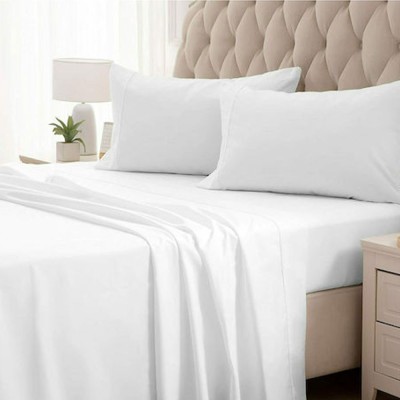Σεντόνι ξενοδοχείου διπλό 1048 Rodos 170tc-Percale 60%Cot-40%Pol σε λευκό χρώμα διαστάσεων 220x275cm