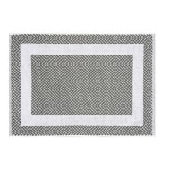 Ταπέτο μπάνιου νηματοβαφή διαστάσεων 50x75cm σε γκρι χρώμα με λευκό σχέδιο