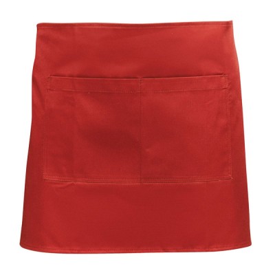 Επαγγελματική ποδιά μέσης με τσέπη σε χρώμα κόκκινο one size 