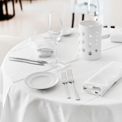 Τραπεζομάντηλο επαγγελματικό διαστάσεων 160x160cm σε λευκό χρώμα