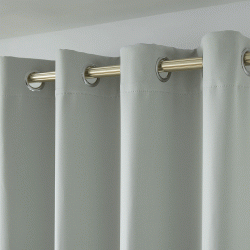 Κουρτίνα Blackout σκίασης με 8 κρίκους Art 8400 διαστάσεων 140x270cm σε χρώμα γκρι