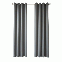 Κουρτίνα Blackout σκίασης με 8 κρίκους Art 8400 διαστάσεων 140x270cm σε ανθρακί χρώμα