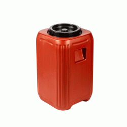 Bαρέλι πλαστικό KADAPLAST χωρητικότητας 20lt  τετράγωνο σε καφέ χρώμα