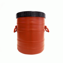 Bαρέλι πλαστικό φέτας ΒΙΟΚΩΝ χωρητικότητας 50lt σε καφέ χρώμα με μαύρο καπάκι