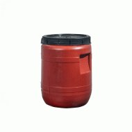 Bαρέλι πλαστικό STABPLAST χωρητικότητας 10lt σε καφέ χρώμα με μαύρο καπάκι