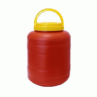 Bαρέλι πλαστικό STABPLAST χωρητικότητας 3lt διαμέτρου 16cm σε καφέ χρώμα με χερούλι