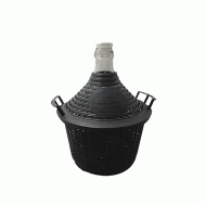 Νταμιτζάνα Ιταλίας χωρητικότητας 5lt διαμέτρου 18cm σε μαύρο χρώμα