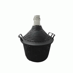 Νταμιτζάνα Ιταλίας χωρητικότητας 5lt διαμέτρου 18cm σε μαύρο χρώμα