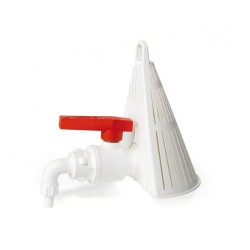 Κάνουλα για κάδους οινολογίας διαμέτρου 1'' σε λευκό χρώμα