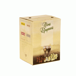 Χαρτοκιβώτιο ασκού χωρητικότητας 3lt σε χρώμα κίτρινο για κρασί 