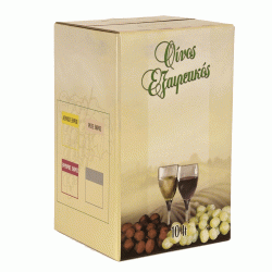 Χαρτοκιβώτιο ασκού χωρητικότητας 10lt σε χρώμα κίτρινο ιδανικό για κρασί διαστάσεων 19x19x32cm