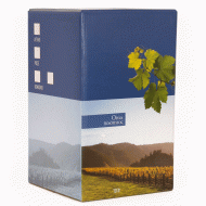 Χαρτοκιβώτιο ασκού χωρητικότητας 10lt σε χρώμα μπλε ιδανικό για κρασί διαστάσεων 19x19x32cm