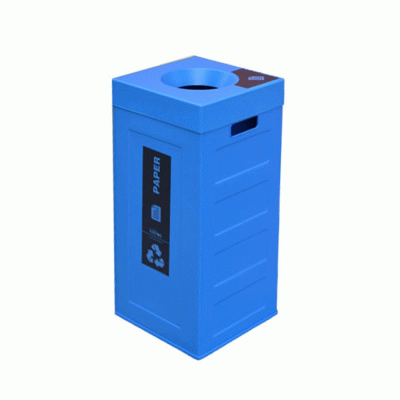 Κάδος ανακύκλωσης χωρητικότητας 70lt με άνοιγμα στο καπάκι CUBO Ν.1070.1 σε μπλε χρώμα για χαρτί