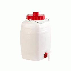 Bαρελάκι πλαστικό ICS SPA χωρητικότητας 10lt με φαρδύ καπάκι με κάνουλα