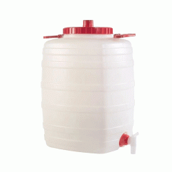 Bαρελάκι πλαστικό ICS SPA χωρητικότητας 25lt με φαρδύ καπάκι με κάνουλα