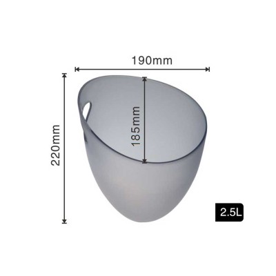 Σαμπανιέρα πλαστική ΑS άχρωμη ματ όψη με ένα χερούλι COLORATO