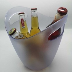 Σαμπανιέρα πλαστική ΑS απο ανθεκτική σε άχρωμη ματ όψη με δύο χερούλια COLORATO