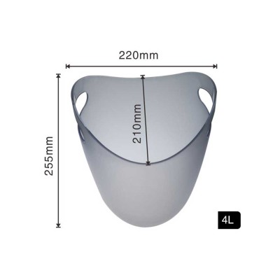 Σαμπανιέρα πλαστική ΑS απο ανθεκτική σε άχρωμη ματ όψη με δύο χερούλια COLORATO
