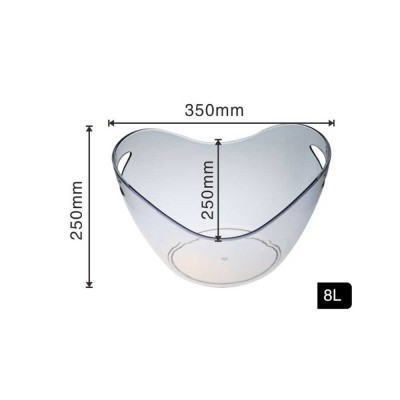 Σαμπανιέρα πλαστική ΑS σε διάφανο χρώμα με δύο χερούλια COLORATO