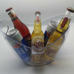 Σαμπανιέρα πλαστική ΑS σε διάφανο χρώμα με δύο χερούλια COLORATO