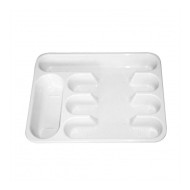 Θήκη για μαχαιροπίρουνα συρταριού πλαστική σε λευκό χρώμα 25.5x32.5x4.2cm Θήκη για μαχαιροπίρουνα συρταριού πλαστική σε λευκό χρώμα 25.5x32.5x4.2cm