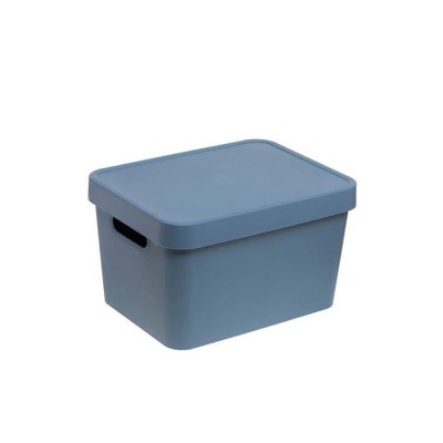 Κουτί Cave χωρητικότητας 17lt με καπάκι και χερούλια σε χρώμα μπλε διαστάσεων 36x27.5x21.5cm