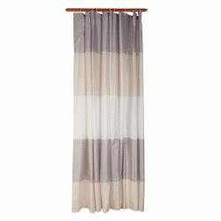 Κουρτίνα μπάνιου ύφασμα Stripy γκρι με χρυσό διαστάσεων 240xY180cm
