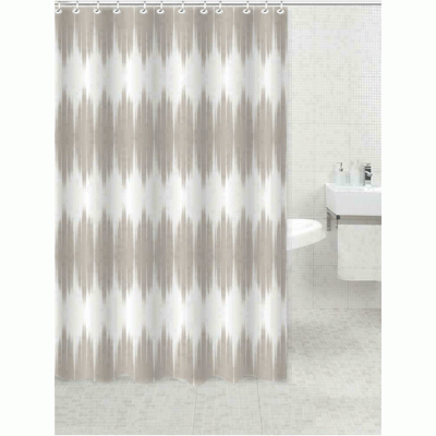 Κουρτίνα μπάνιου ύφασμα Spirit λευκή με σχέδια διαστάσεων 240xY180cm