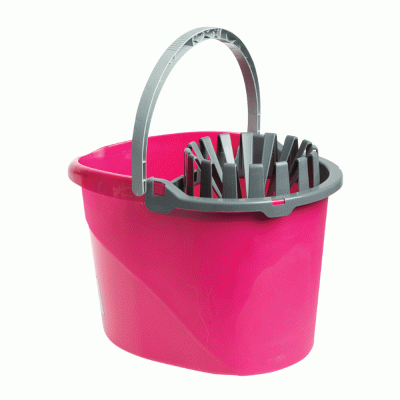 Κουβάς με στίφτη πλαστικός χωρητικότητας 16lt σε χρώμα ροζ