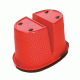 Κουβάς με στίφτη και ροδάκια πλαστικός χωρητικότητας 16lt κόκκινος