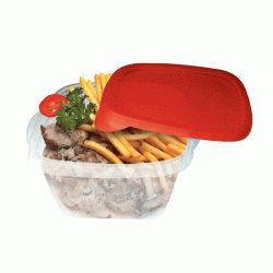 Φαγητοδοχεία σε σετ 3 τεμαχίων Fast & Easy τετράγωνο βαθύ με κόκκινο καπάκι χωρητικότητας 1,2lt Φαγητοδοχεία σε σετ 3 τεμαχίων Fast & Easy τετράγωνο βαθύ με κόκκινο καπάκι χωρητικότητας 1,2lt