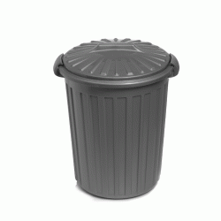 Πλαστικός κάδος απορριμμάτων χωρητικότητας 40lt σε χρώμα γκρι Πλαστικός κάδος απορριμμάτων χωρητικότητας 40lt σε χρώμα γκρι