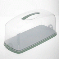 Ψωμιέρα / τουρτιέρα Deilee σε πράσινο χρώμα διαστάσεων 38,2x17,5x14,5cm Ψωμιέρα / τουρτιέρα Deilee σε πράσινο χρώμα διαστάσεων 38,2x17,5x14,5cm