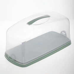 Ψωμιέρα / τουρτιέρα Deilee σε πράσινο χρώμα διαστάσεων 38,2x17,5x14,5cm Ψωμιέρα / τουρτιέρα Deilee σε πράσινο χρώμα διαστάσεων 38,2x17,5x14,5cm